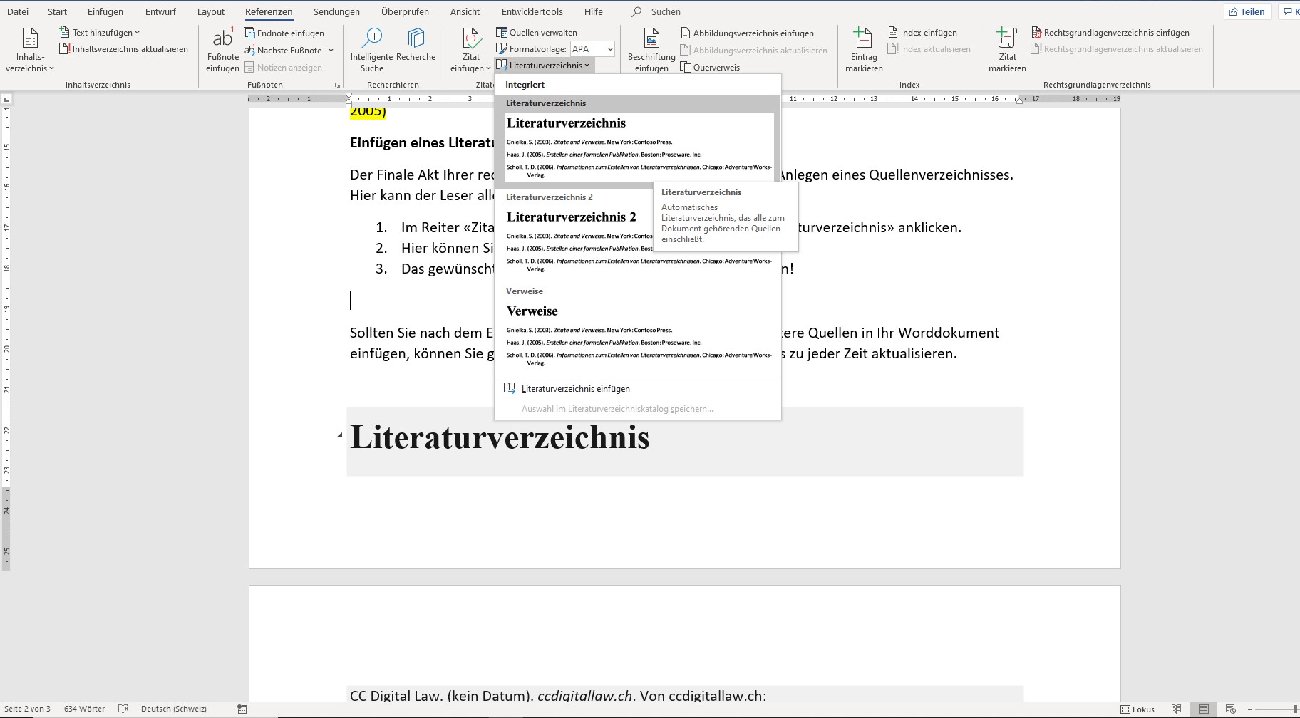 Quellenangaben in Word so geht